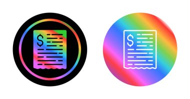 Dolar simgesi seti olan belge, vektör illüstrasyonu 