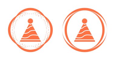 Parti şapkası ikonu hazır. vektör