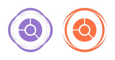 Grafik pasta bilgi paylaşımı. Element Infographic parçalara ayrılır. Beyaz arkaplanda modern izole simge 