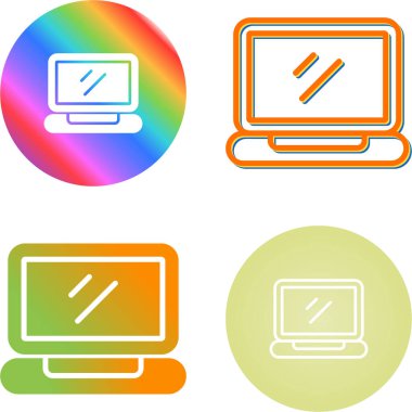 Bilgisayar Simgesi Vektör Resimleri Beyaz Arkaplanda İzole Edildi 