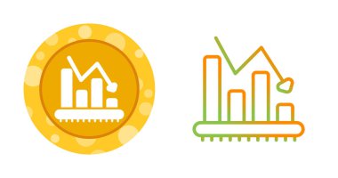 Diyagram grafik simgesi. Finansal tablo. Beyaz arkaplanda iş işareti izole edildi