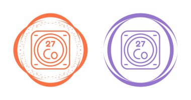 Kobalt kimyasal element simgeleri vektör illüstrasyonu