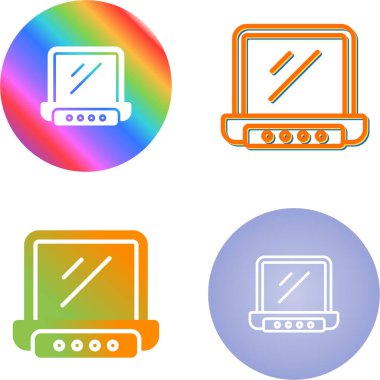 renk bilgisayar monitörü ve akıllı telefon simgesi beyaz arkaplanda izole edildi. PC elektronik cihaz. İnternet ağı. Simgeleri daire düğmelerine ayır. vektör illüstrasyonu