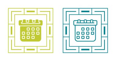 renkli takvim simgeleri. olay hatırlatıcı sembolleri. Renkli web düğmeleri. Beyaz arkaplanda izole edilmiş vektör illüstrasyonu