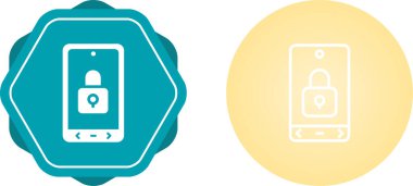 kilitlenmiş ekran ağ simgesi vektör illüstrasyonu