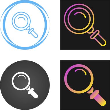 çizgi arama büyüteç simgeleri beyaz arkaplanda izole edildi