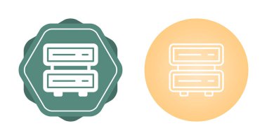 beyaz arkaplanda izole edilmiş bilgisayar sunucuları simgeleri, vektör illüstrasyonu    