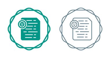 Beyaz arkaplanda yeşil ve mavi çizgi belgesi ve işaret simgesi izole edildi. Kağıt kontrol sembolü. Kontrol listesi. Kene izi işareti. Renkli özet kavramı