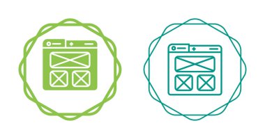 Two web design icons in circles