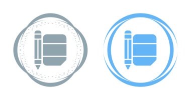 silgi ve Kalem Simgesi, Vektör İllüstrasyonu 