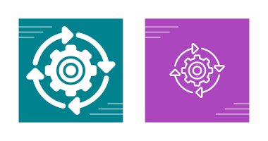 Beyaz arkaplanda izole edilmiş dişli simgeleri