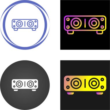 Projektör Vektörü Simgeleri Ana Hattı. Basit hisse senedi çizimi