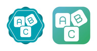 Abc Blokları Vektör Simgesi. Abc Alfabe Bebek Küp Oyuncak Vektör Sembolünü öğren. Bebek Eğitim Blokları İşareti