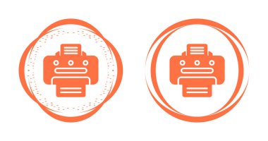 Yazıcı simgesi beyaz arkaplanda izole edildi