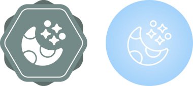 Ay ve yıldız simgeleri vektör belirler 