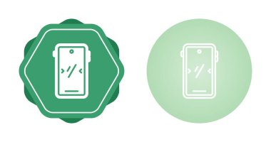Beyaz arkaplandaki daire simgelerinde akıllı telefon seti, vektör illüstrasyonu  