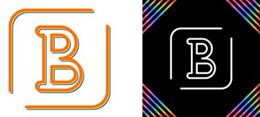 ilk logo b harfi tasarım şablonu, vektör illüstrasyonu 