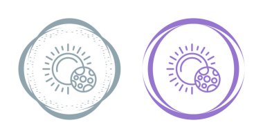 ay ve güneş ağ ikonu vektör illüstrasyonu