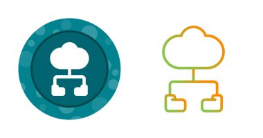 bulut bilgisayar kutsal kişilerin resmi içinde düz stil