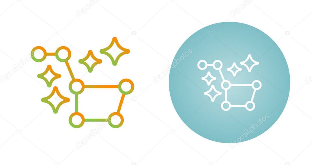 Vector illustration of the Constellation Ursa Major icon on white background