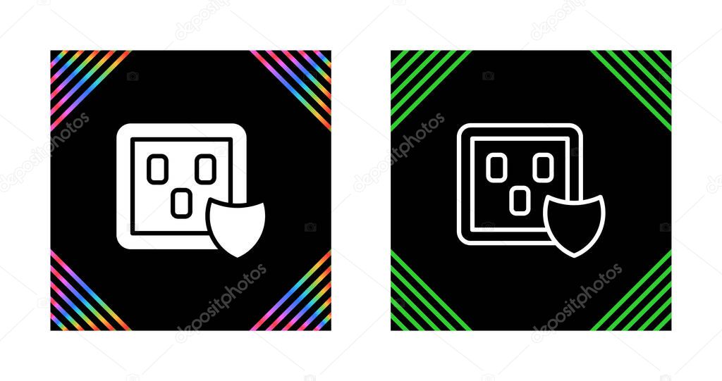 Surge Protector line icons set. Power Strip vector graphics