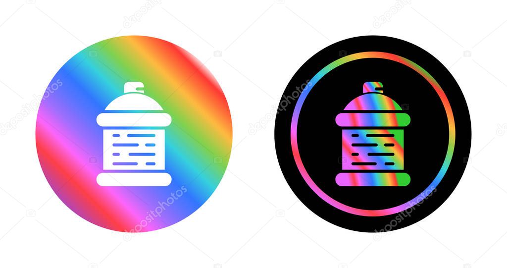 Spray can silhouette black icon. Vector illustration of spray can symbol isolated on white background