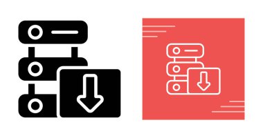 Sunucu simgesi illüstrasyonundan veri indiriliyor