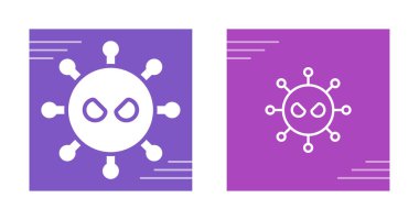 Bir dizi virüs, beyaz arka planda izole edilmiş bakteri simgeleri. vektör illüstrasyonu 