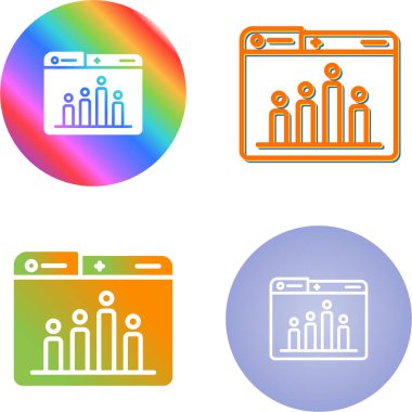 beyaz arkaplanda grafik simgeleri olan bilgisayar web sayfaları, vektör illüzyonu  