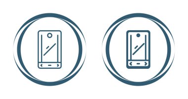 akıllı telefon simgeleri ayarlandı, vektör illüstrasyonu basit tasarım