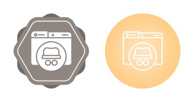 Incognito simgesi web basit illüstrasyon