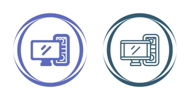 Dairesel hatlar içindeki bilgisayar izleme simgeleri