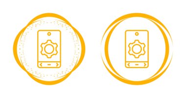 Beyaz arka plan üzerinde izole akıllı telefon simgesi.