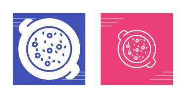 Cesur grafik malzemelerine sahip stilize pizza ikonları