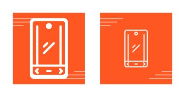 Akıllı telefon simgesi beyaz arkaplanda izole edildi. renkli vektör illüstrasyonu 