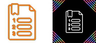 liste simgeleri ayarlandı, vektör illüstrasyonu