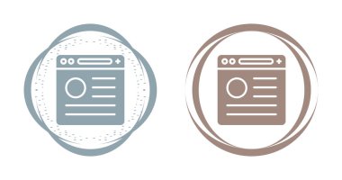 Arama sayfası, web sayfası, tarayıcı simgeleri ayarlandı. Vektör illüstrasyonu  