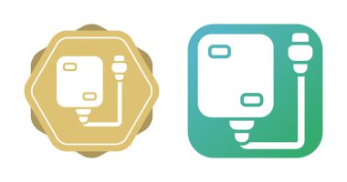 Tüp bağlı tıbbi infüzyon pompası simgeleri