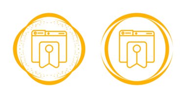 Web sitesi yer imi favori web sayfası vektör simgesi