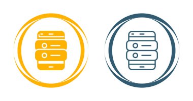Uygulama, veritabanı, sunucu simgeleri, vektör illüstrasyonu