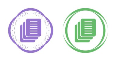 Renkli dairesel sınırlar içinde birikmiş belge simgeleri