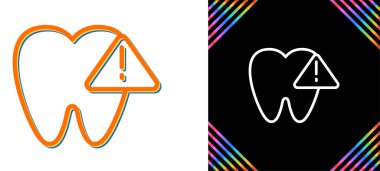 Diş sağlığı kliniği logo şablonu, diş simgesi, vektör illüstrasyonu