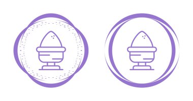 Haşlanmış yumurta ağ ikonu vektör illüstrasyonu