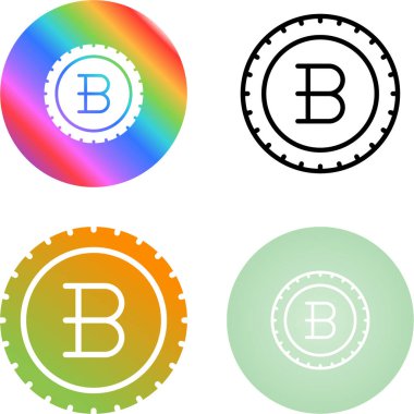 Bitcoin para sembolleri beyaz arkaplanda izole edildi.