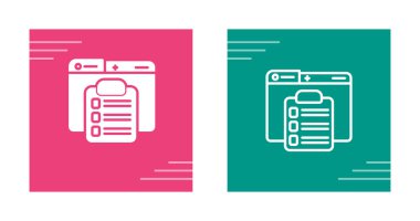 Tarayıcı pencerelerinde kontrol listelerini gösteren pano simgeleri