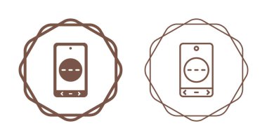 Dairesel aksanlı minimalist akıllı telefon simgeleri