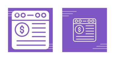 Dolar simgeleri seti olan finans uygulaması, vektör illüstrasyonu