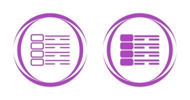 Beyaz arkaplanda izole edilmiş menü simgeleri, vektör illüstrasyonu