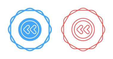 sol ok simgeleri ayarlandı, önceki ortam oynatıcı düğmeleri, vektör illüstrasyonu