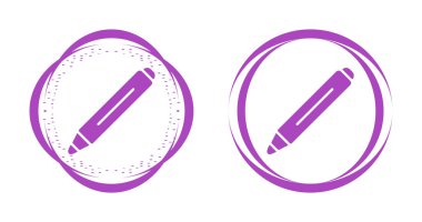 kalem satırı web simgesi vektör illüstrasyonu